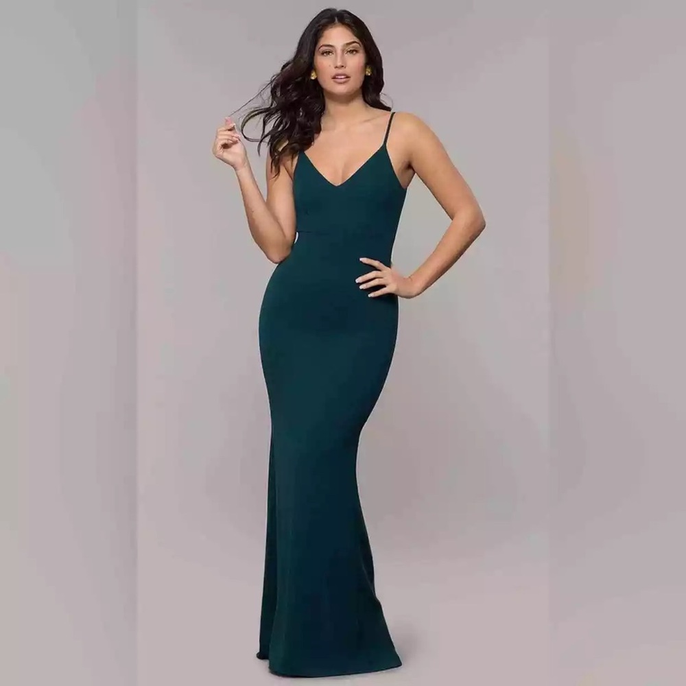 Lulus Infinite Glory Forest Green Maxi Dress